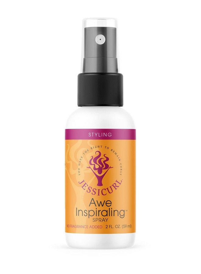 Awe Inspiraling Spray No Fragrance Added 2 Fl Oz. Moisturizing Midday Curl Refresher Spray For Curly Hair Curl Defining