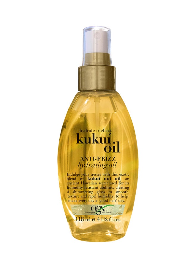 Kukui Oil Anti Frizz Hyderating Oil 118ml