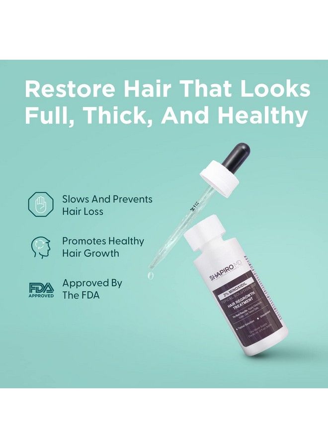 Minoxidil 2% Topical Solution For Women Hair Growth Serum Promotes Hair Regrowth By Reactivating Hair Follicles | Shapiro Md