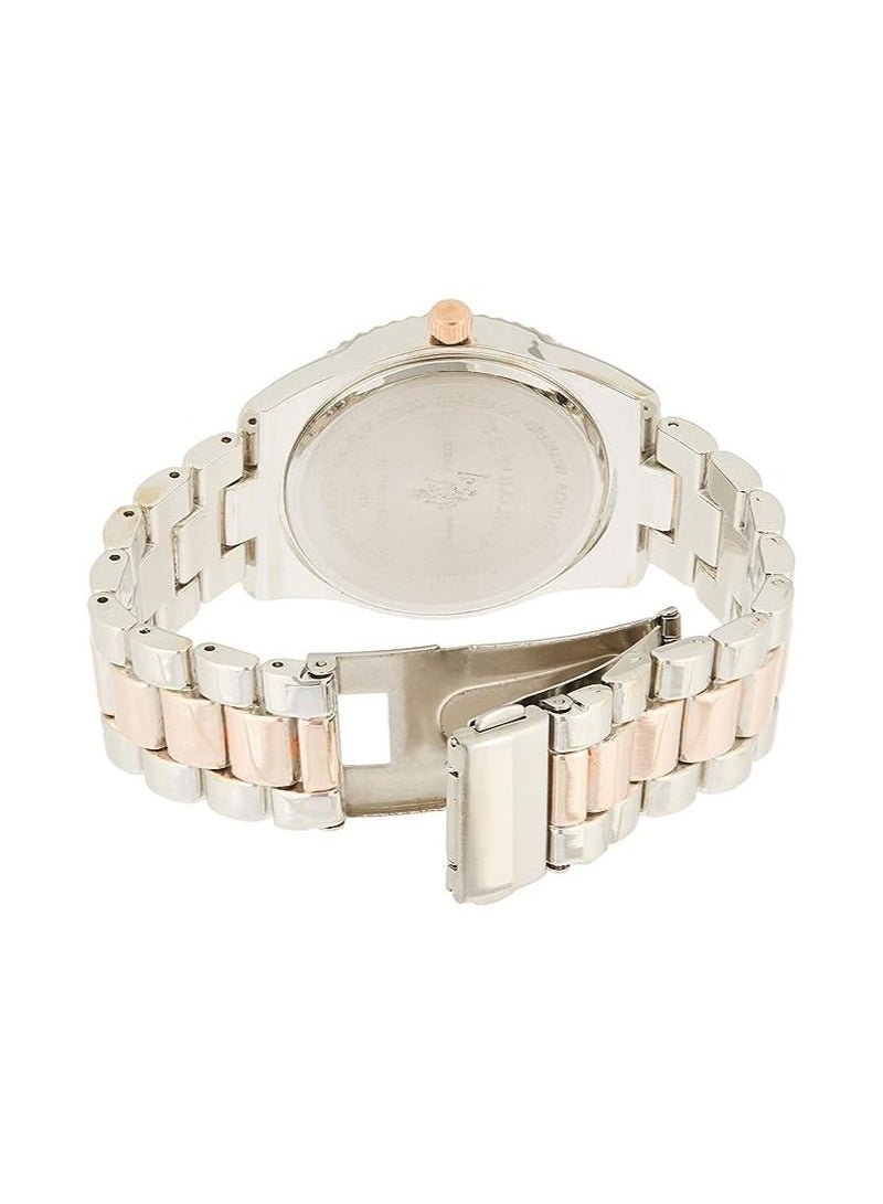 U.S. Polo Assn. Women's Quartz Watch, Analog Display and Gold Plated Strap USC40252