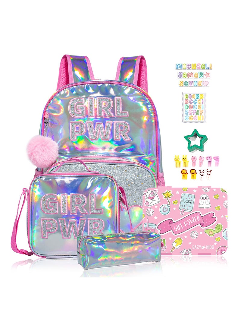 Eazy Kids Back to School Combo Set of 4 Girl Power-Pink