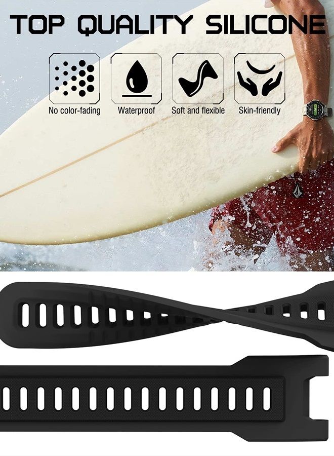 Sport Strap Compatible with Huami Amazfit T-Rex/T-Rex Pro, Soft Silicone Watch Band Adjustable Wristband Replacement Watchband with Tools, Dark Gray