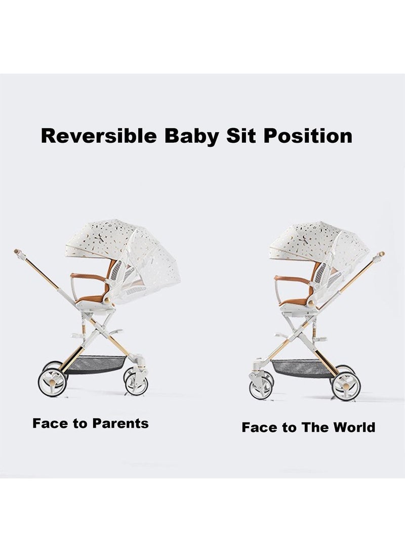 Lightweight Stroller with Aluminum Frame Infant Stroller for Newborn Babies Premium Quality fold Reversible
