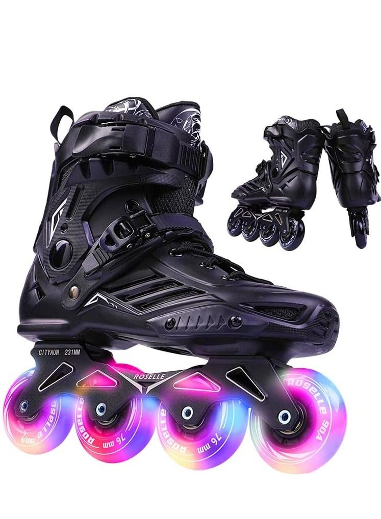 Inline Skating Shoes Professional Single Row Roller Blades Speed Skates No Physical Brake