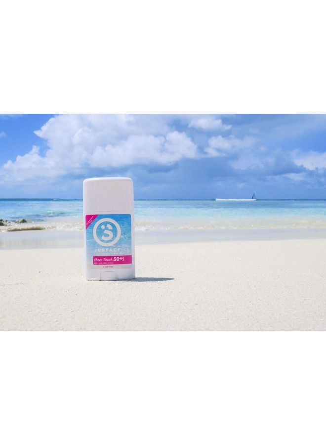 Surface Sheer Touch Body Sunscreen Stick Reef Friendly Ultralight & Clean Feeling Broad Spectrum Uva/Uvb Protection Cruelty & Paraben Free Maximum Water Resistant(80 Min) Spf 50 1.5Oz