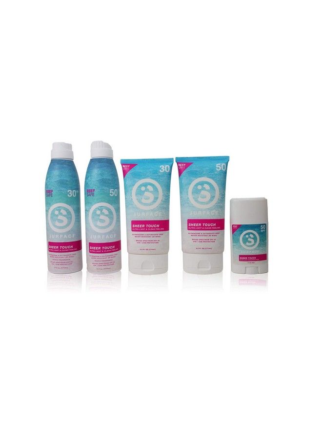 Surface Sheer Touch Body Sunscreen Stick Reef Friendly Ultralight & Clean Feeling Broad Spectrum Uva/Uvb Protection Cruelty & Paraben Free Maximum Water Resistant(80 Min) Spf 50 1.5Oz