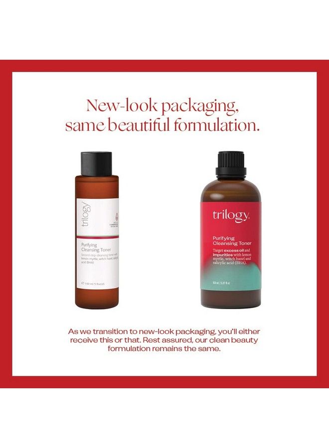 Purifying Cleansing Toner For Combination & Oily Skin Target Excess Oil And Impurities With Lemon Myrtle Witch Hazel & Salicylic Acid (Bha) Made In New Zealand 5.07 Fl Oz (Pack Of 1)