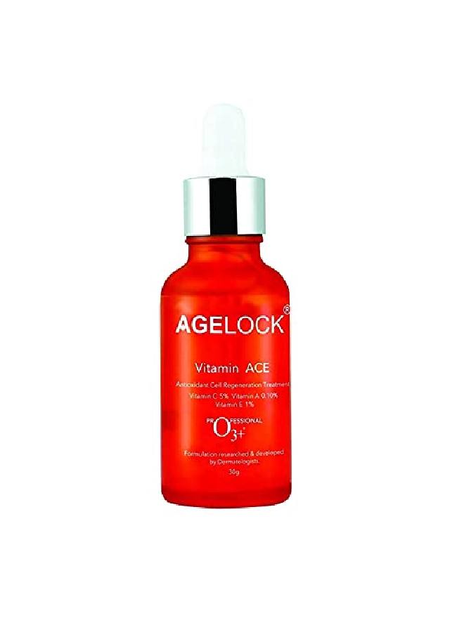 Agelock Brightening Booster Vitamin ACE Antioxidant Face Toner for Detanning Fine Lines Wrinkle Removal & Bright Skin 30g