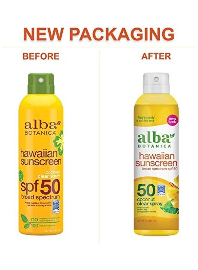 Hawaiian Sunscreen Clear Spray White 177ml
