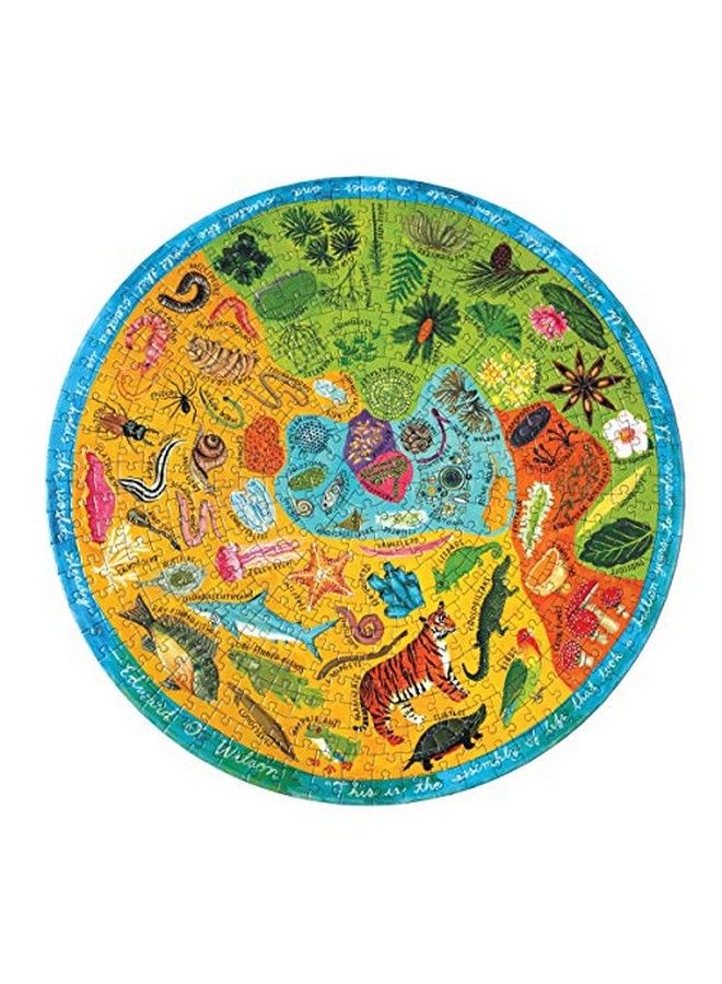 : Piece And Love Biodiversity 500 Piece Adult Round Jigsaw Puzzle Jigsaw Puzzle For Adults And Families Includes Glossy And Sturdy Pieces