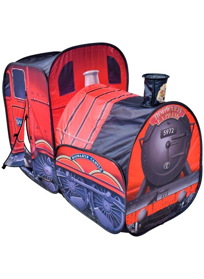 Harry Potter Hogwarts Express Pop Up Tent Easy To Setup Playhouse For Kids ; Red Train Toy With Two Entrances Sunny Days Entertainment