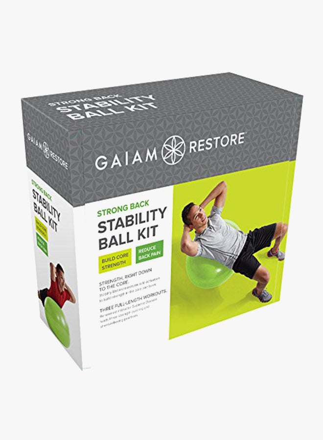 Restore Strong Back Stability Ball Kit 4.3X10.5X9.7inch