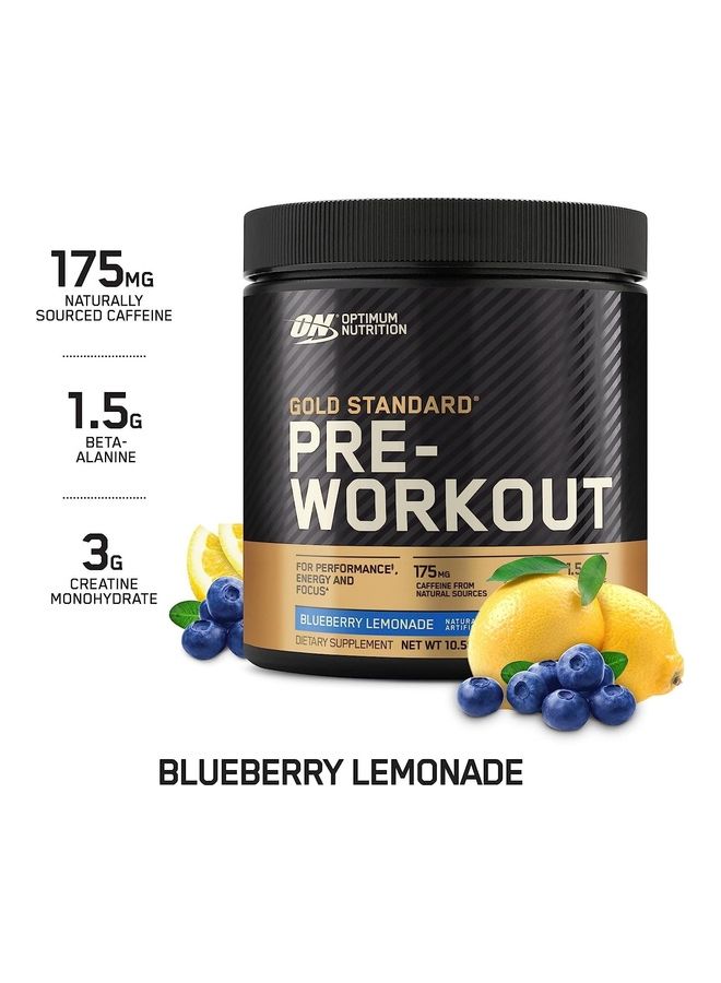 Gold Standard Pre-Workout Blueberry Lemonade 300G 30 Servings
