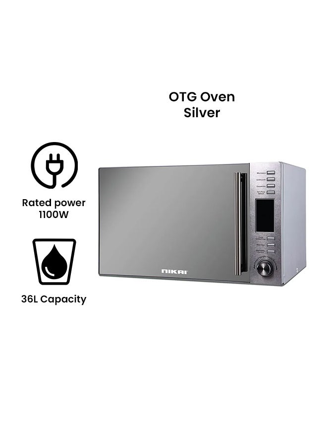 Microwave Oven, Grill Function, Digital Control, Mirror Finish, Defrost By Timing And Weight, Cooking End Signal, Child Safety Lock, Stainless Steel Panel 30 L 900 W NMO300MDG Silver