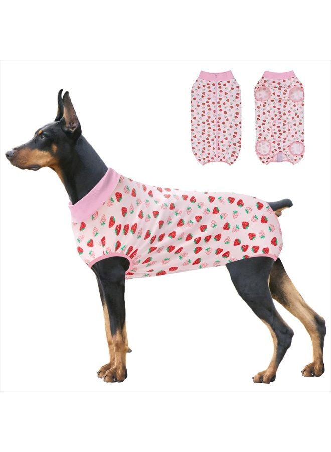 Dog Recovery Suit, After Surgery Dog Recovery Onesie, Anti-Licking Dog Abdominal Wounds Neuter Spay Suit for Female Male Dogs, Pet Bodysuit E-Collar Alternative for Medium Large Dogs 2XL