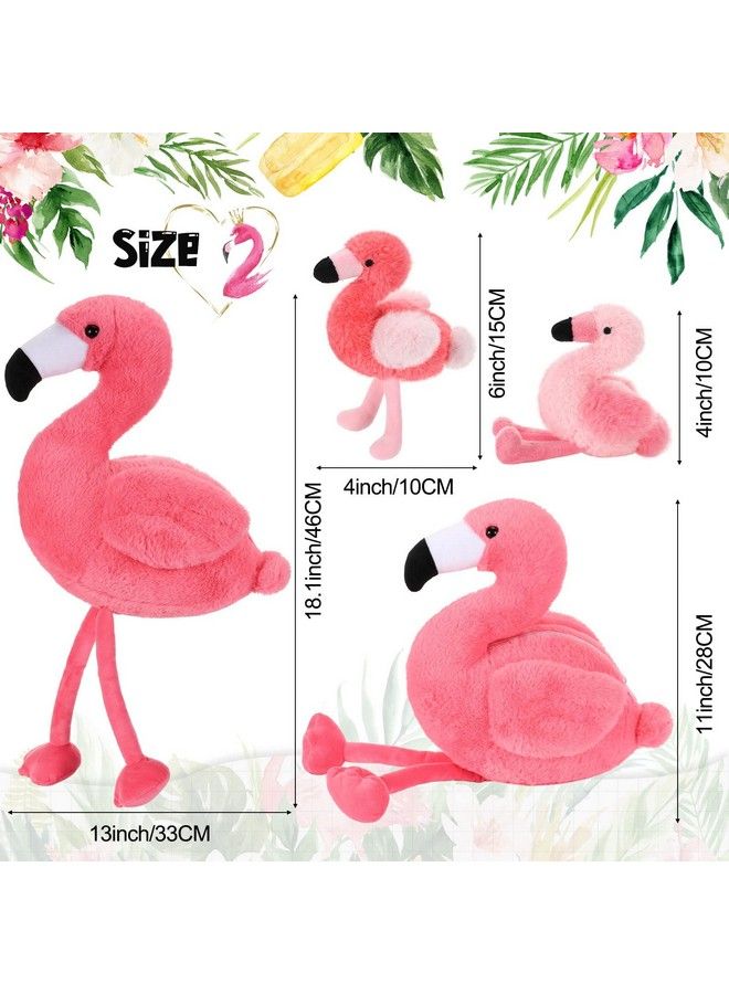 18 Inches Stuffed Animal Tummy Carrier With 4 Little Plush Flamingo Inside Its Zippered Tummy Pink Flamingo Cuddly Soft Toy Animals For Birthday Gifts Zoo Party Décor