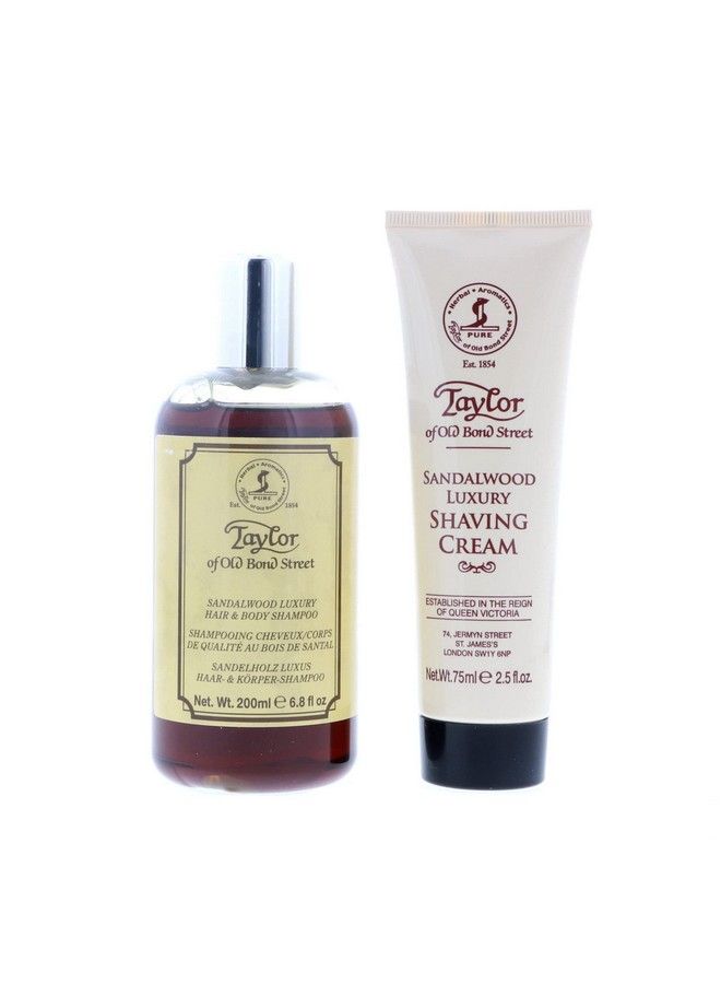 Sandalwood Hair & Body Shampoo And Shaving Cream Tube Gift Box