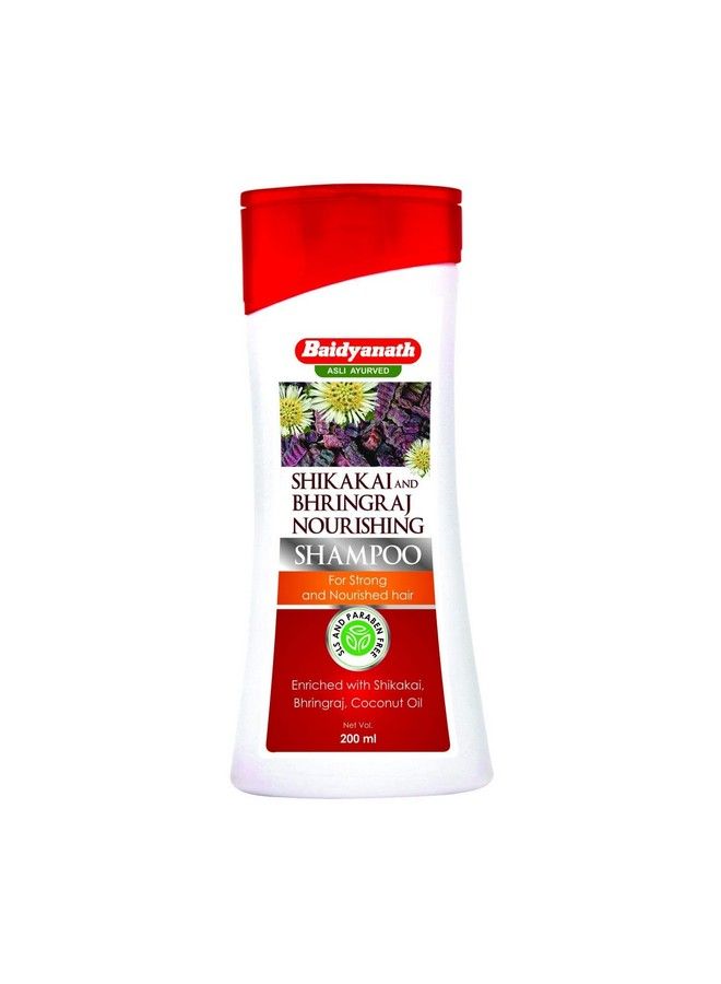 Shikakai And Bhringraj Nourishing Shampoo I Hair Strong Shampoo I Coconut Oil I 200 Ml; Pack Of 2 Sulfate & Paraben Free