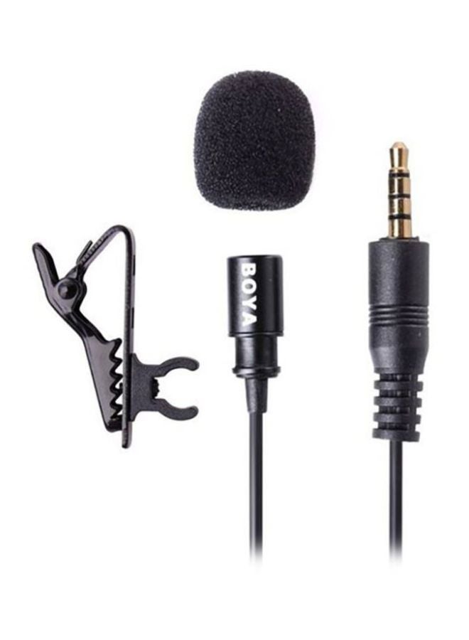 Omni-Directional Lavalier Microphone For iPhone & Smartphones BY-LM10 Dark Black