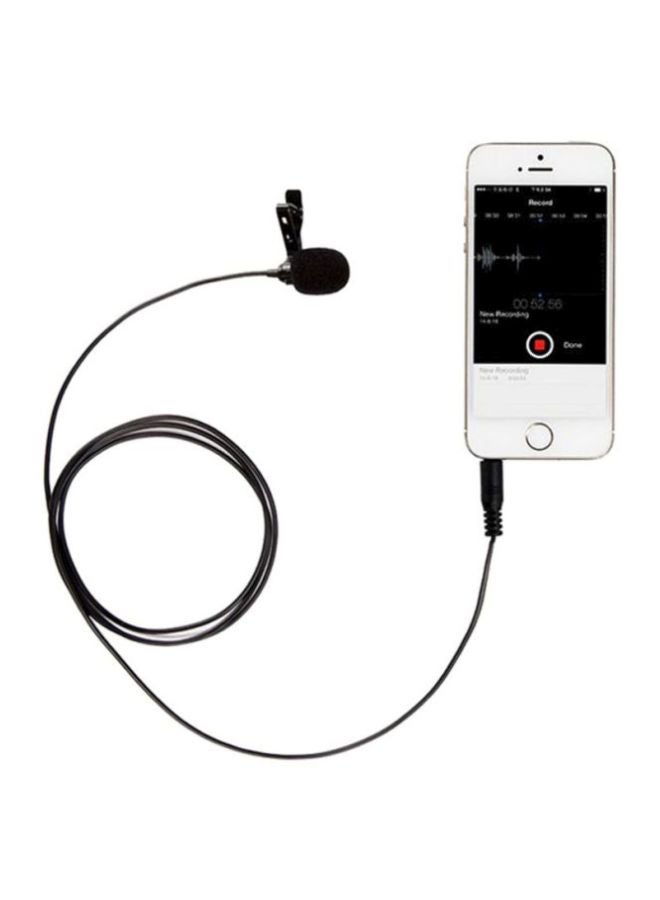 Omni-Directional Lavalier Microphone For iPhone & Smartphones BY-LM10 Dark Black