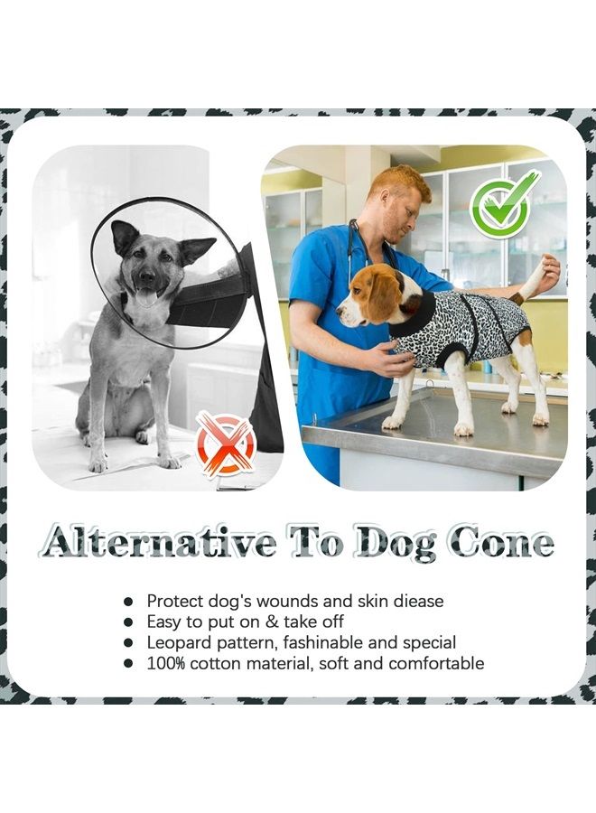 Dog Surgery Recovery Suit, Recovery Suit for Female Male Dogs, Dog Onesie After Surgey Spay Neuter, Anti-Licking Pet Surgical Recovery Snugly Suit, Bodysuit for Abdominal Wounds Skin Disease