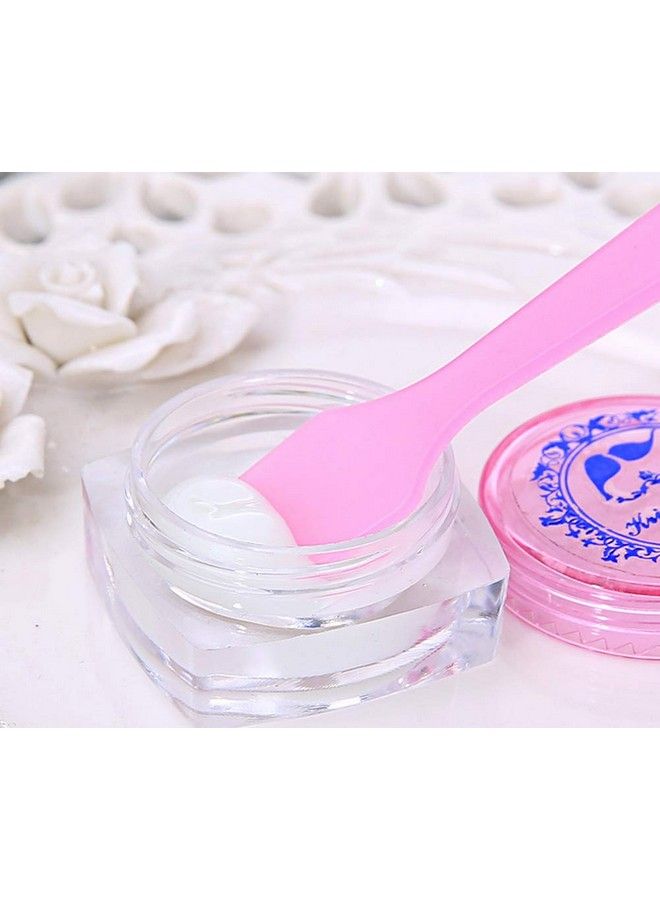 100Pcs Disposable Plastic Mini Cosmetic Spatula Scoop Cosmetic Skin Care Facial Cream Spatulas For Mixing And Sampling (Pink)