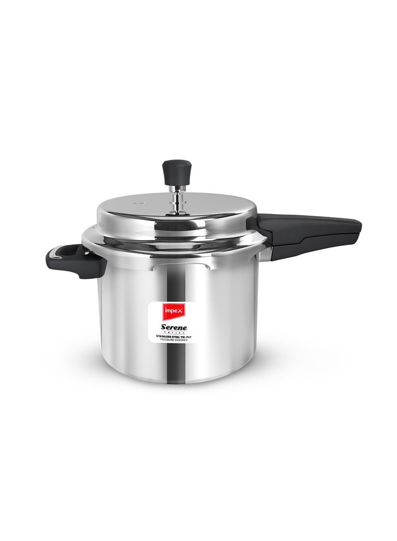 3Liters TPC 2.5 Litre Tri-ply Stainless Steel Pressure Cooker silver