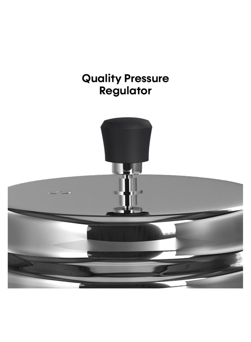 3Liters TPC 2.5 Litre Tri-ply Stainless Steel Pressure Cooker silver