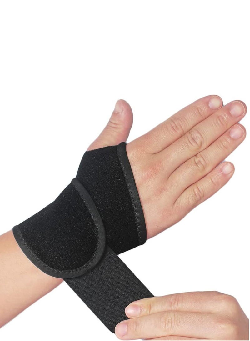Wrist Brace for Carpal Tunnel, 2 Pcs Elastic Wrist Support Wrist Band Wristwrap Hand Support, Comfortable Adjustable Wrist Support Brace for Arthritis and Tendonitis, Joint Pain Relief