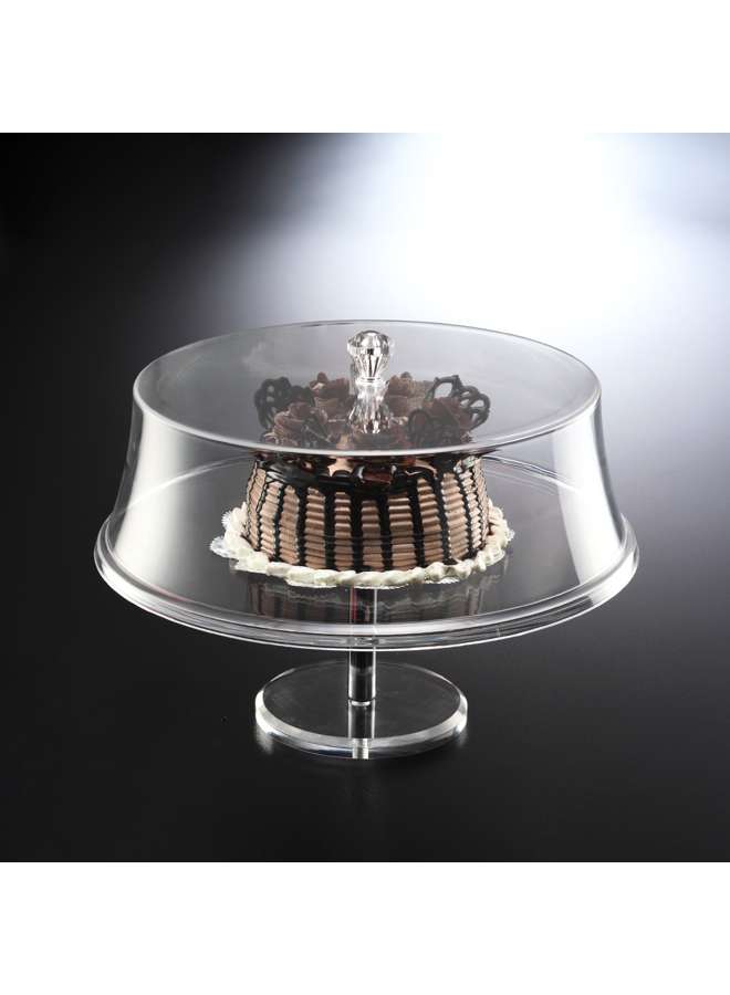 Acrylic Round Cake Stand white Cover 30 cm