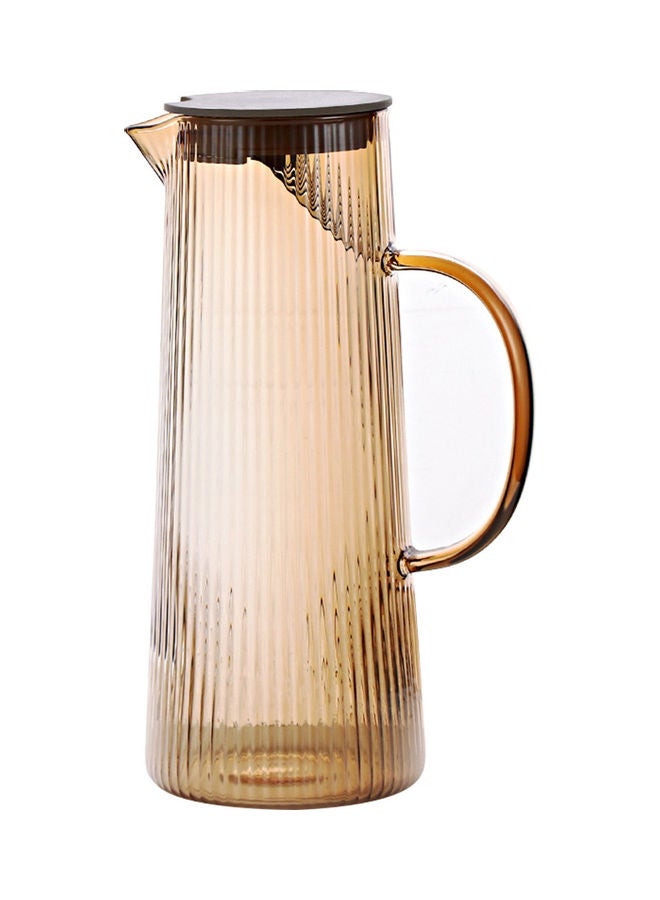 Nordic Fresh Striped Glass Kettle Brown