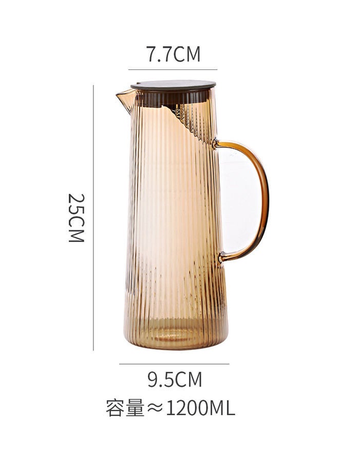 Nordic Fresh Striped Glass Kettle Brown