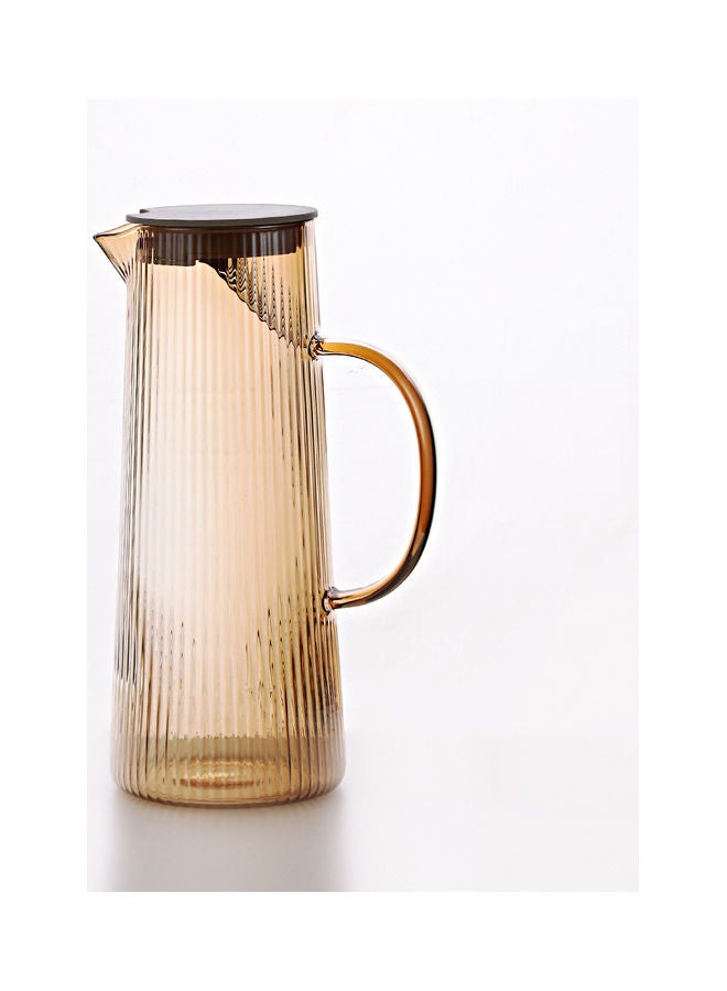Nordic Fresh Striped Glass Kettle Brown