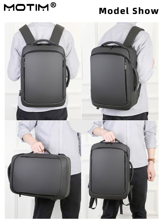 Travel Laptop Backpack, Anti-Theft Durable Laptop Backpack with USB Charging Port, Waterproof Computer Bag Fits 15.6 Inch Laptop Notebook with Independent Computer Compartment, Large Capacity