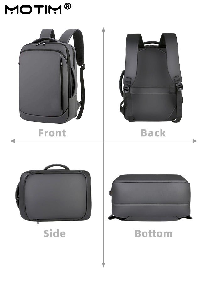 Travel Laptop Backpack, Anti-Theft Durable Laptop Backpack with USB Charging Port, Waterproof Computer Bag Fits 15.6 Inch Laptop Notebook with Independent Computer Compartment, Large Capacity