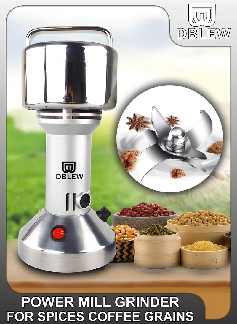 150 Grams Electric Grain Mill Powder Cereal Spice Superfine Dry Grinder Herb Flour Crusher Commercial Coffee Pulveriser Grain Household Portable Grinding Machine
