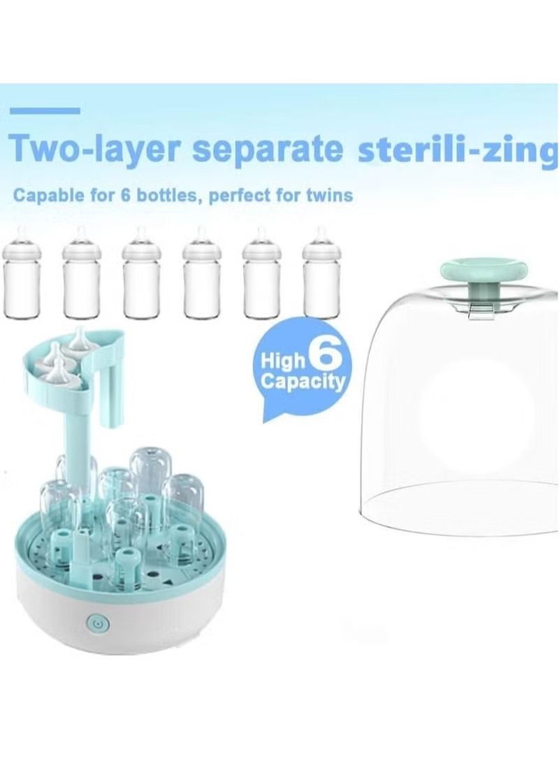 Bottle Sterilizer, Baby Bottle Steam Sterilizer Sanitizer for Baby Bottles Pacifiers Breast Pumps Large Capacity