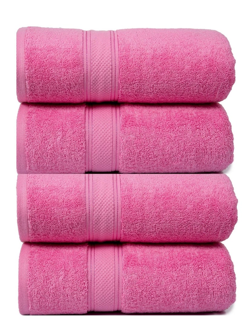 Bliss Casa Cove 100% Cotton Bath Towels (4 Pack, 50 x 90 CM) 500 GSM Cotton Bath Towel Set for Home, Hotels, Pool & Beach