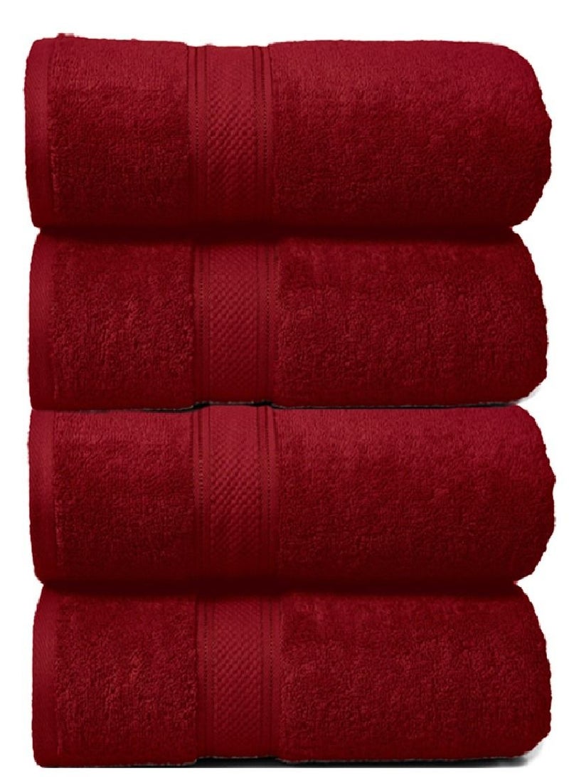 Bliss Casa Cove 100% Cotton Bath Towels (4 Pack, 50 x 90 CM) 500 GSM Cotton Bath Towel Set for Home, Hotels, Pool & Beach