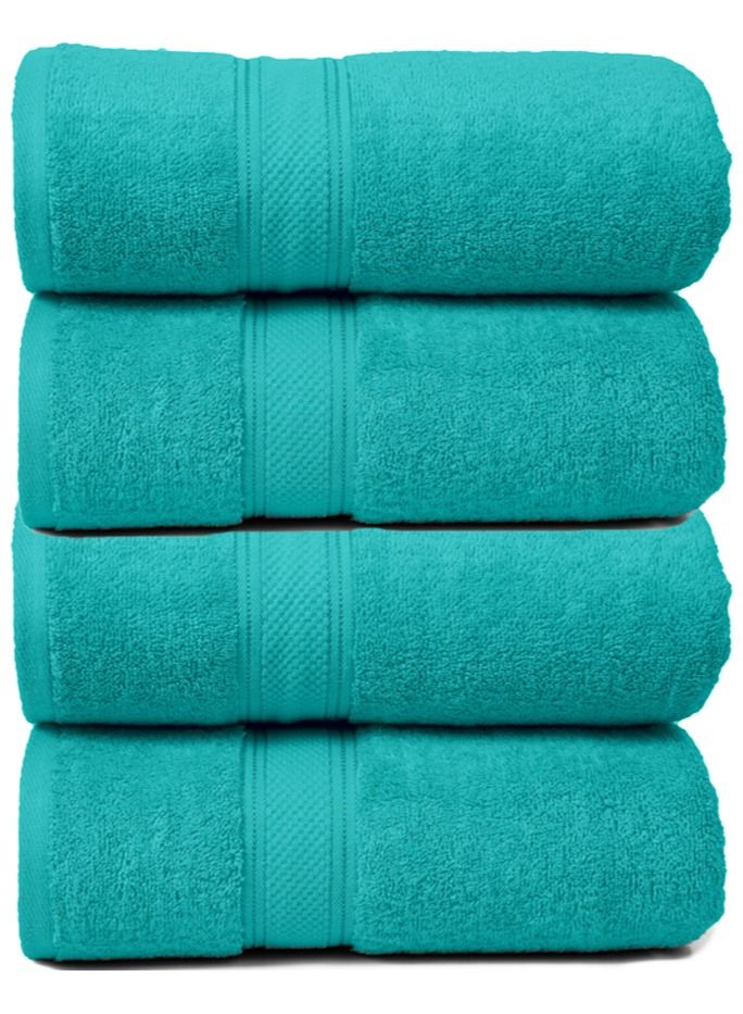 Bliss Casa Cove 100% Cotton Bath Towels (4 Pack, 50 x 90 CM) 500 GSM Cotton Bath Towel Set for Home, Hotels, Pool & Beach