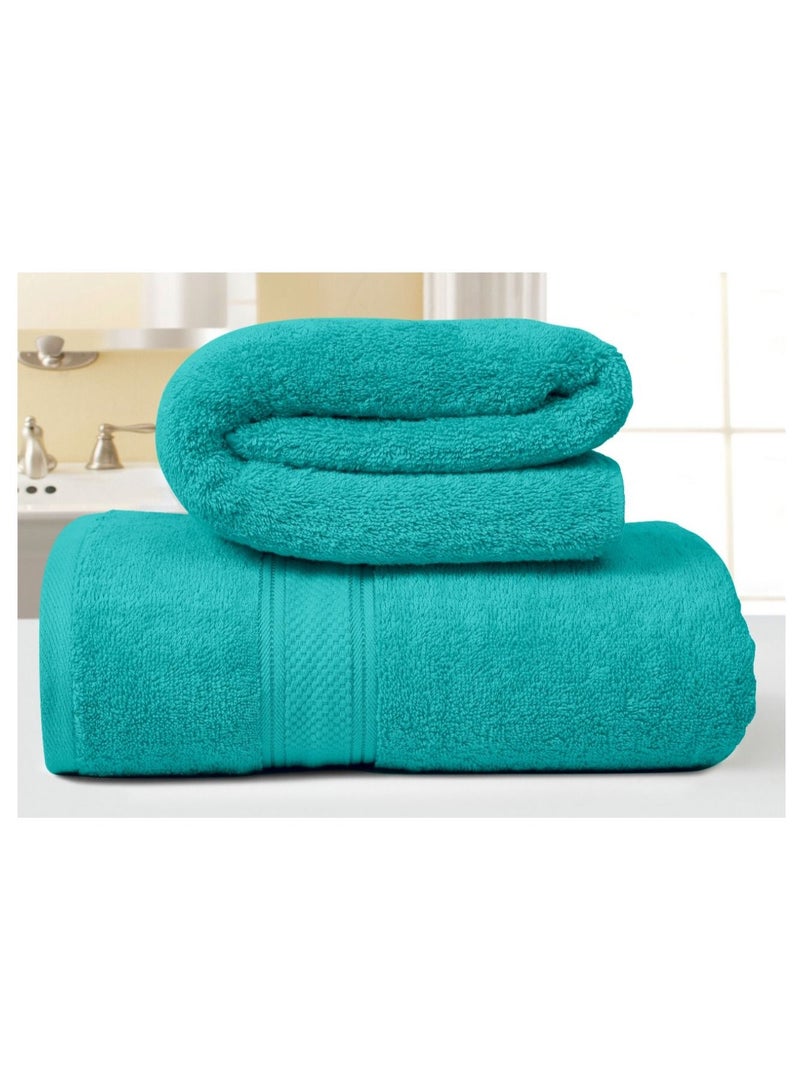 Bliss Casa Cove 100% Cotton Bath Towels (4 Pack, 50 x 90 CM) 500 GSM Cotton Bath Towel Set for Home, Hotels, Pool & Beach