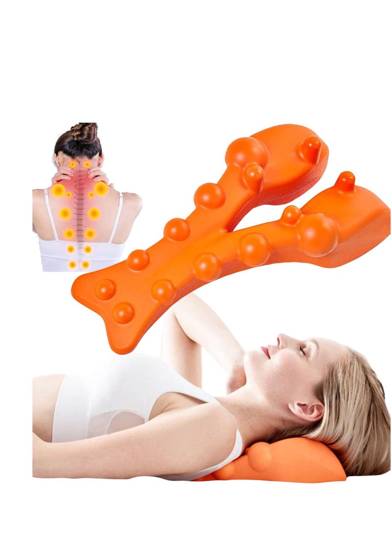 Neck and Shoulder Relaxer, Cervical Traction Device, Neck Stretcher Chiropractic Pillows, Trigger Point Massager Tool for TMJ Pain Relief,  Headache Muscle Tension Spine Alignment