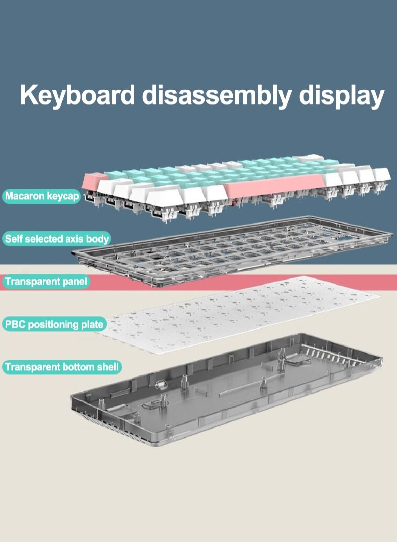 Z-11T 61 keys RGB Mechanical Gaming Keyboard Red Switch
