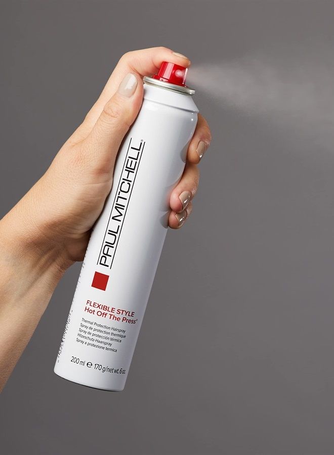 Hot Off The Press Thermal Protection Hairspray, Perfect Prep + Finish For Heat Styling, All Hair Types, 6 oz.