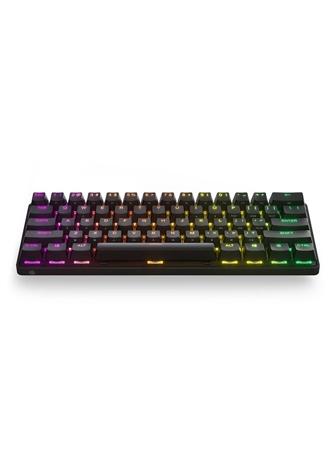 SteelSeries Apex Pro Mini Wireless Mechanical Gaming Keyboard – World’s Fastest Keyboard – Adjustable Actuation – Compact 60% Form Factor – RGB – PBT Keycaps – Bluetooth 5.0 – 2.4GHz – USB-C