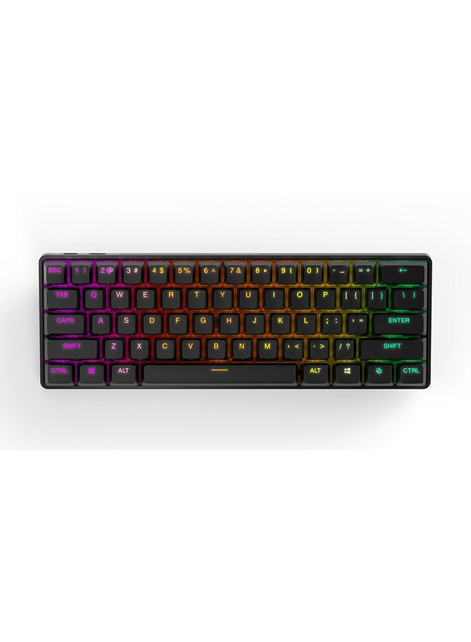SteelSeries Apex Pro Mini Wireless Mechanical Gaming Keyboard – World’s Fastest Keyboard – Adjustable Actuation – Compact 60% Form Factor – RGB – PBT Keycaps – Bluetooth 5.0 – 2.4GHz – USB-C