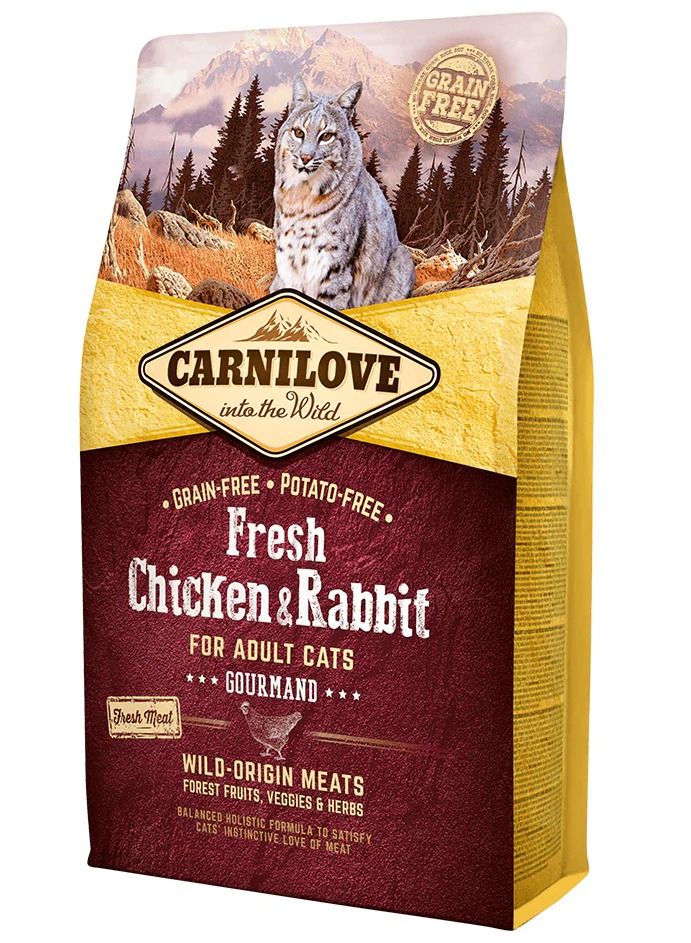 Fresh Chicken & Rabbit Gourmand Adult Cat Food 2 kg