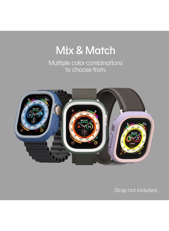 RHINOSHIELD Bumper Case Compatible with Apple Watch Ultra - [49mm] | Slim Protective Cover - Lightweight, Shock Absorbent, Non-Slip - Transparent