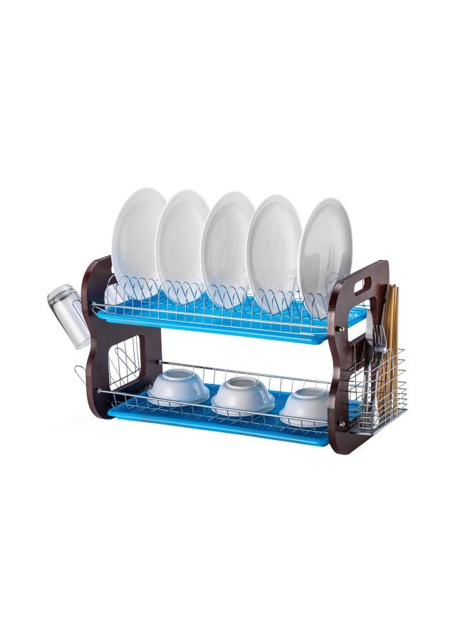 2 Layer Dish Rack Multicolour 56x26x35cm