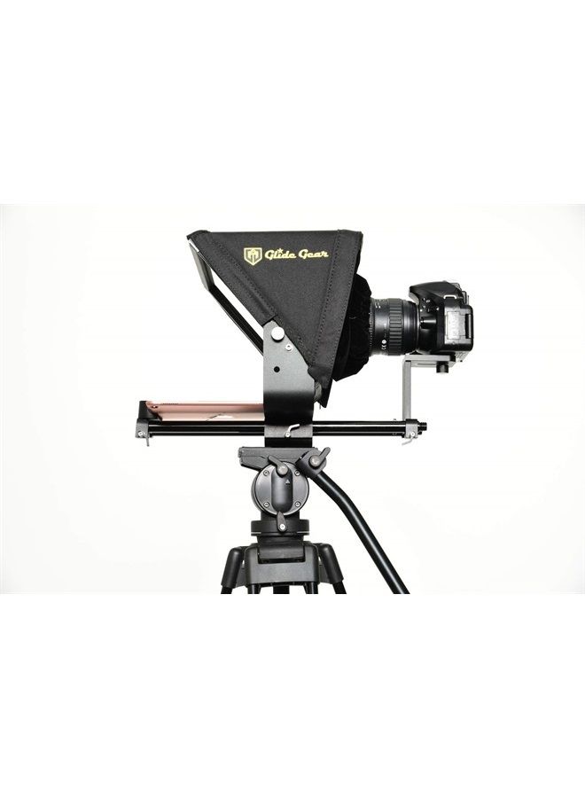 TMP 500 Universal Video Camera Tripod Teleprompter 15mm Rails w/ Carry Case